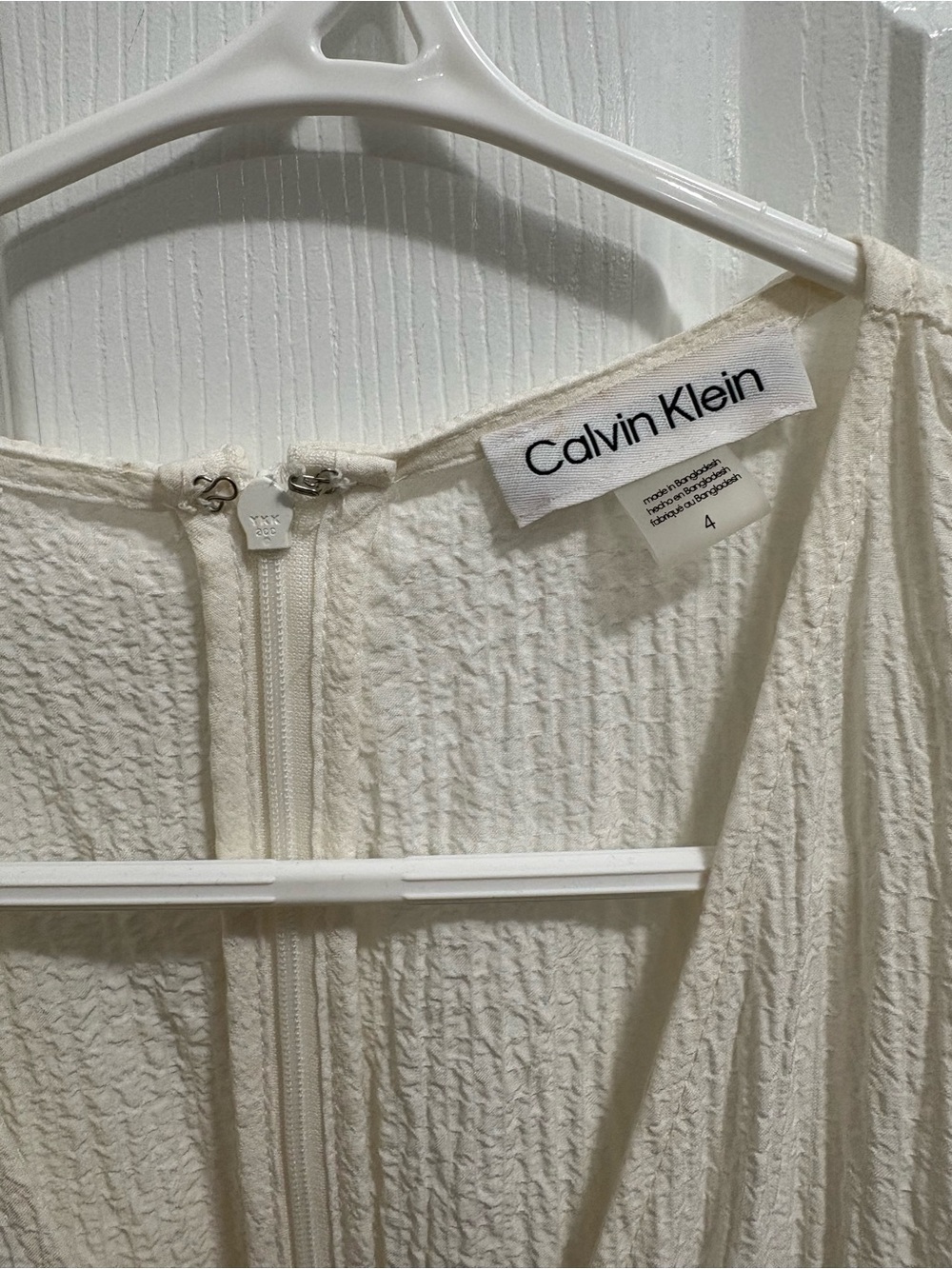 Cream Sleeveless Wrap Midi Jumpsuit - Calvin Klein - Picture 3 of 4